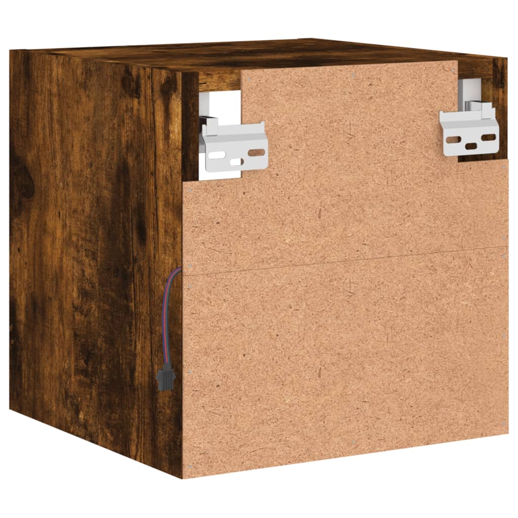 Tv-wandmeubel met LED-verlichting 30x28,5x30 cm gerookt eiken is nu te koop bij PeponiXL, paradijselijk wonen!