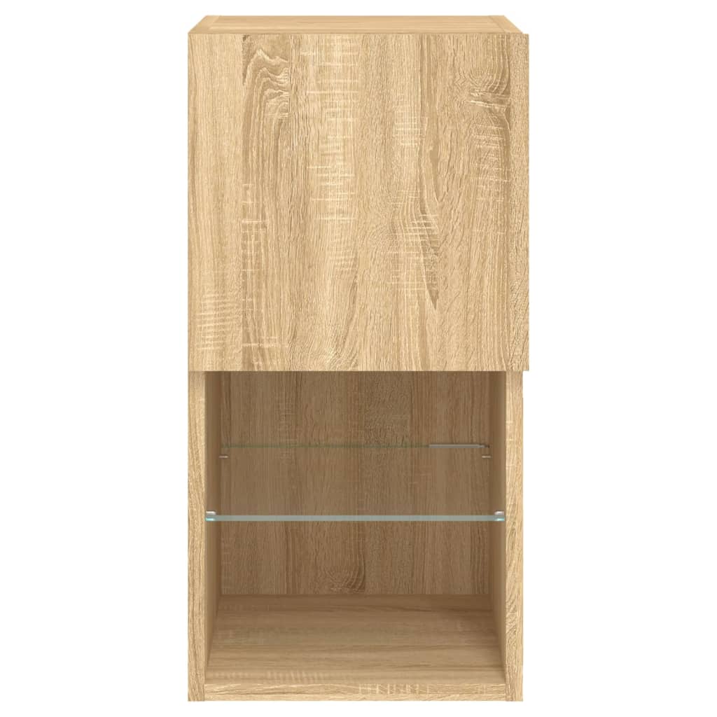 Tv-meubelen 2 st LED-verlichting 30,5x30x60 cm sonoma eiken is nu te koop bij PeponiXL, paradijselijk wonen!