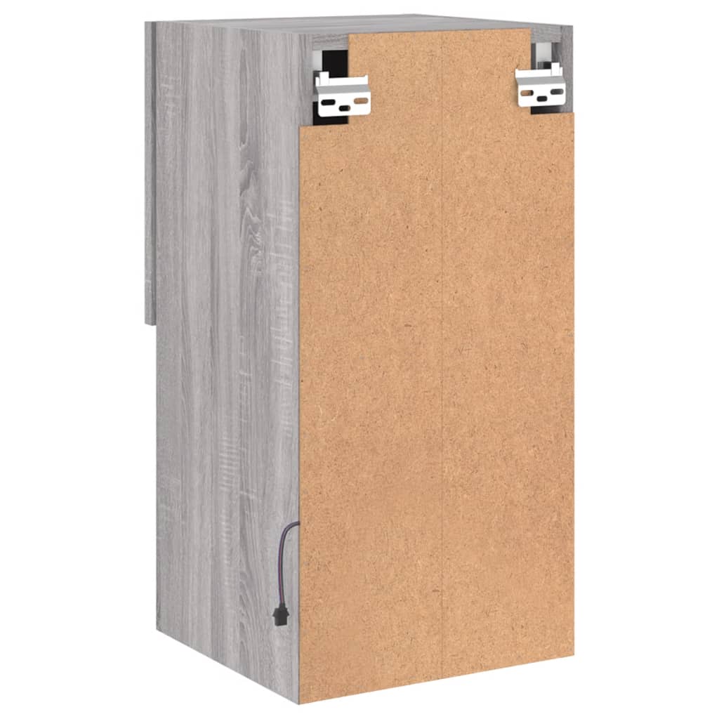 Tv-meubel met LED-verlichting 30,5x30x60 cm grijs sonoma eiken is nu te koop bij PeponiXL, paradijselijk wonen!