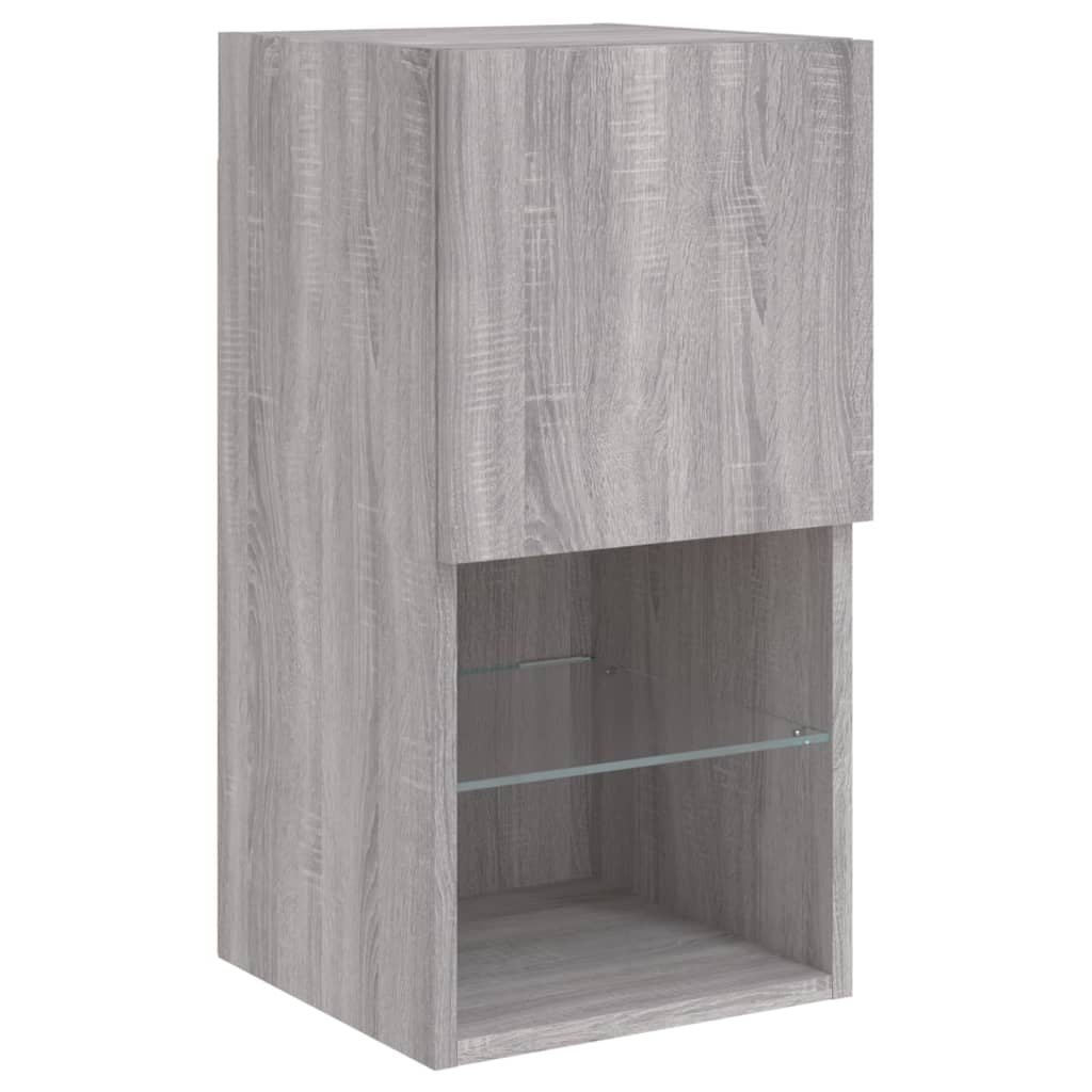 Tv-meubelen 2 st met LED-verlichting 30,5x30x60 cm grijs sonoma is nu te koop bij PeponiXL, paradijselijk wonen!