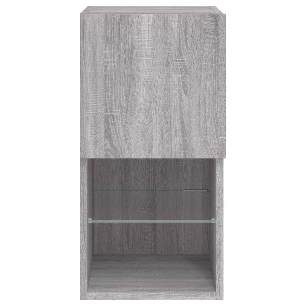Tv-meubelen 2 st met LED-verlichting 30,5x30x60 cm grijs sonoma is nu te koop bij PeponiXL, paradijselijk wonen!
