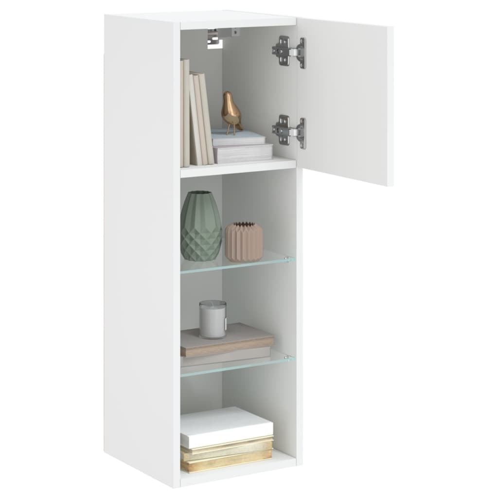 Tv-meubel met LED-verlichting 30,5x30x90 cm wit is nu te koop bij PeponiXL, paradijselijk wonen!