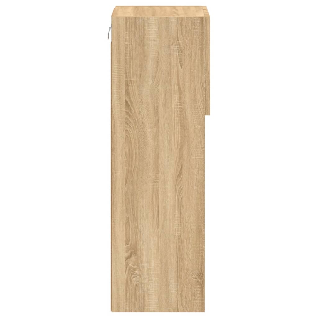 Tv-meubel met LED-verlichting 30,5x30x90 cm sonoma eikenkleurig is nu te koop bij PeponiXL, paradijselijk wonen!