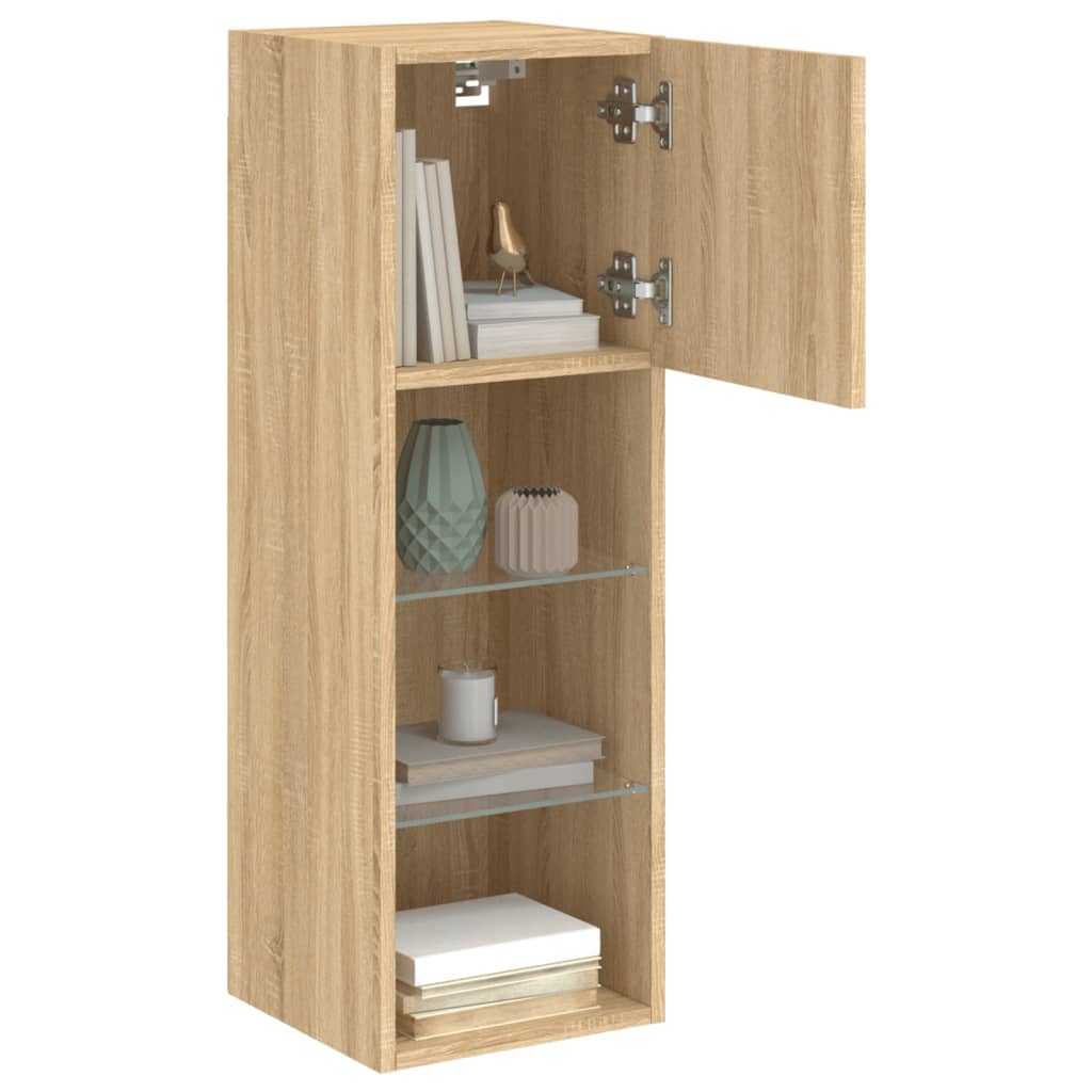 Tv-meubels met LED-verlichting 2 st 30,5x30x90 cm sonoma eiken is nu te koop bij PeponiXL, paradijselijk wonen!