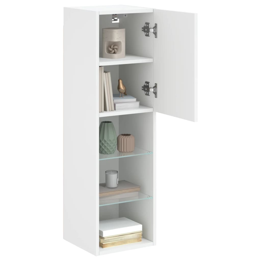 Tv-meubels met LED-verlichting 2 st 30,5x30x102 cm wit is nu te koop bij PeponiXL, paradijselijk wonen!