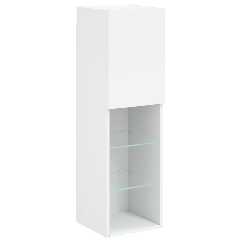 Tv-meubels met LED-verlichting 2 st 30,5x30x102 cm wit is nu te koop bij PeponiXL, paradijselijk wonen!