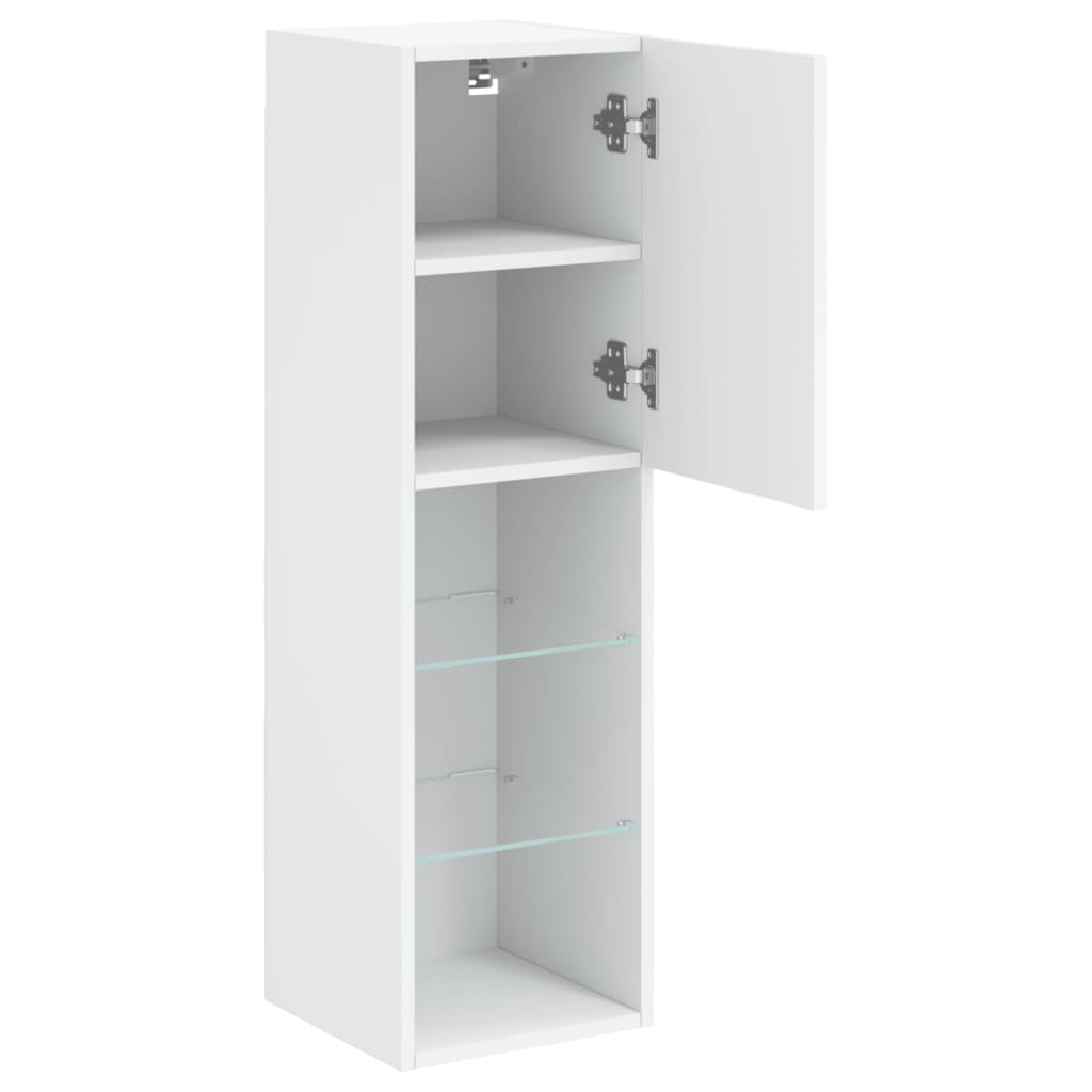 Tv-meubels met LED-verlichting 2 st 30,5x30x102 cm wit is nu te koop bij PeponiXL, paradijselijk wonen!