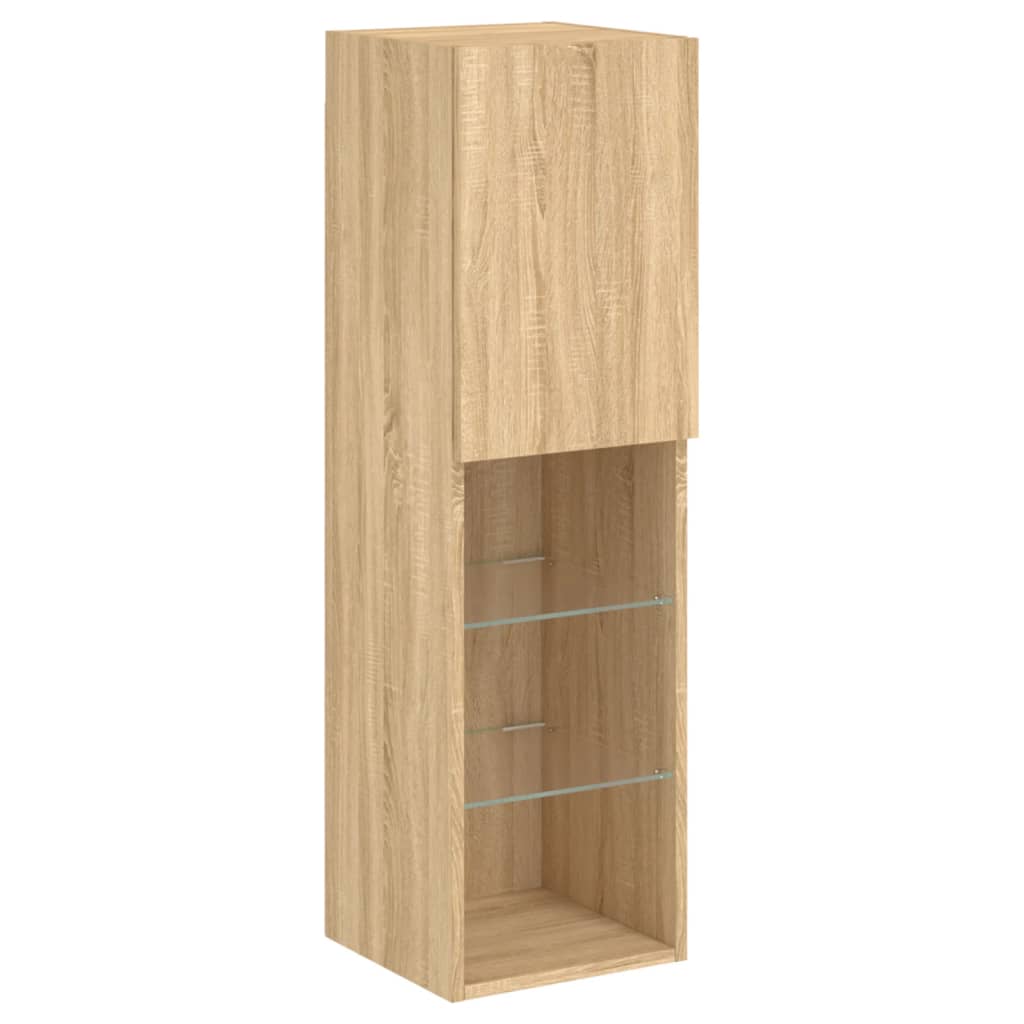 Tv-meubels met LED-verlichting 2 st 30,5x30x102 cm sonoma eiken is nu te koop bij PeponiXL, paradijselijk wonen!