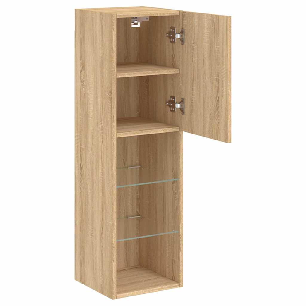Tv-meubels met LED-verlichting 2 st 30,5x30x102 cm sonoma eiken is nu te koop bij PeponiXL, paradijselijk wonen!