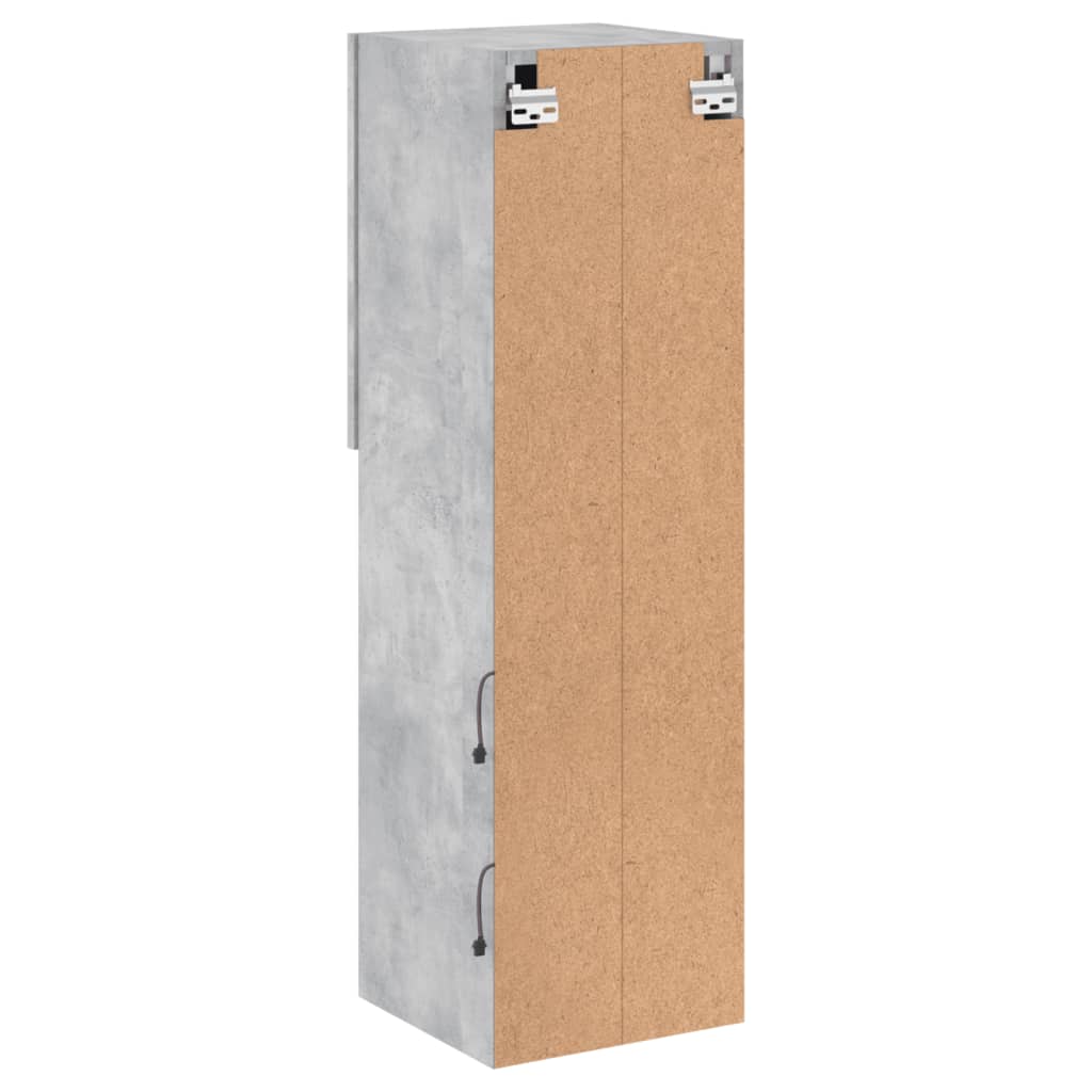 Tv-meubels met LED-verlichting 2 st 30,5x30x102 cm betongrijs is nu te koop bij PeponiXL, paradijselijk wonen!
