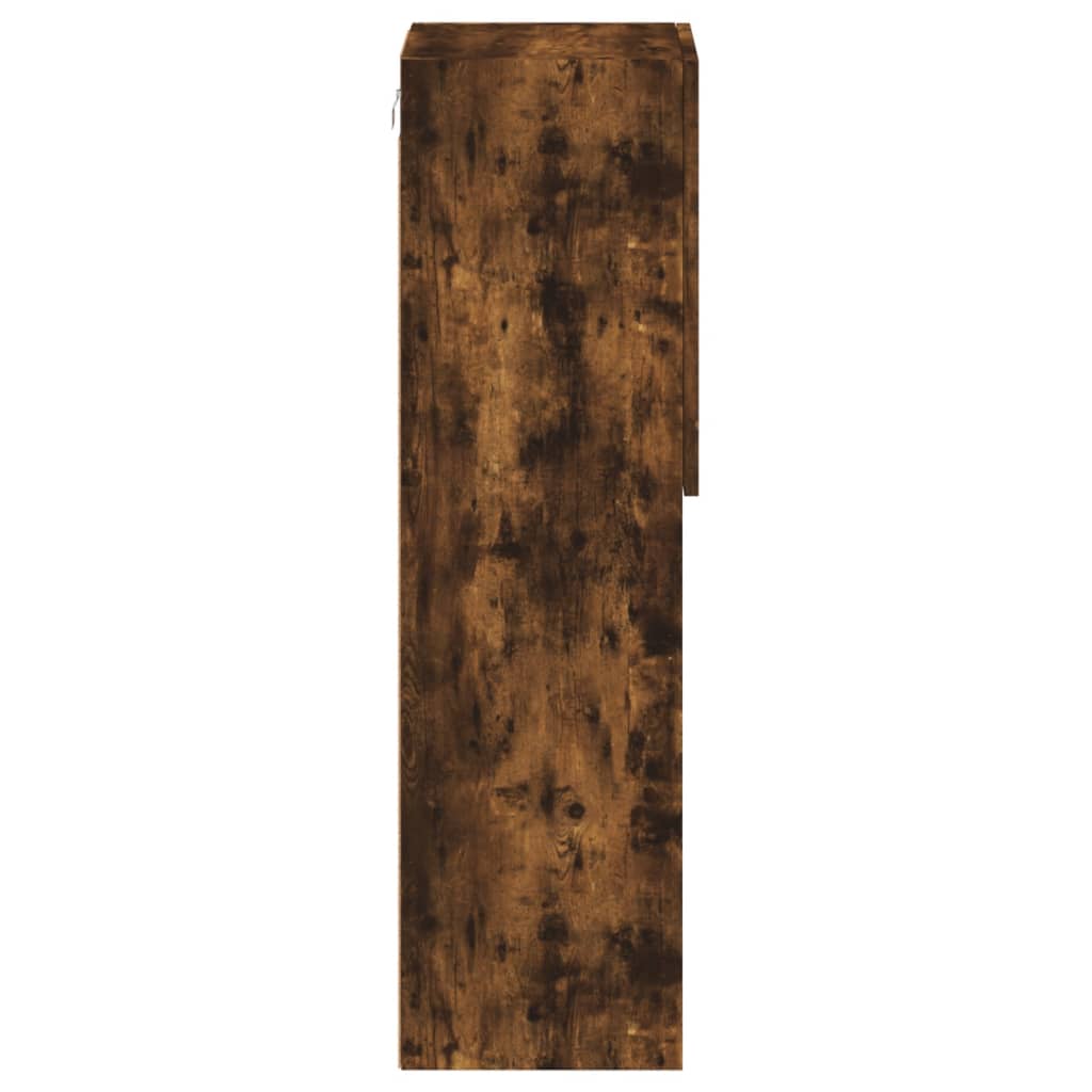 Tv-meubel LED-verlichting 30,5x30x102 cm gerookt eikenkleurig is nu te koop bij PeponiXL, paradijselijk wonen!