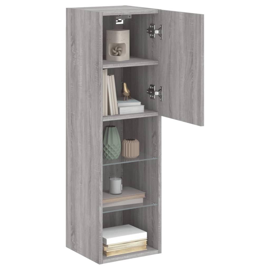 Tv-meubel met LED-verlichting 30,5x30x102 cm grijs sonoma eiken is nu te koop bij PeponiXL, paradijselijk wonen!