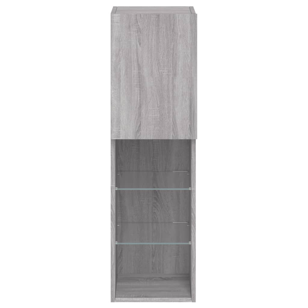 Tv-meubel met LED-verlichting 30,5x30x102 cm grijs sonoma eiken is nu te koop bij PeponiXL, paradijselijk wonen!