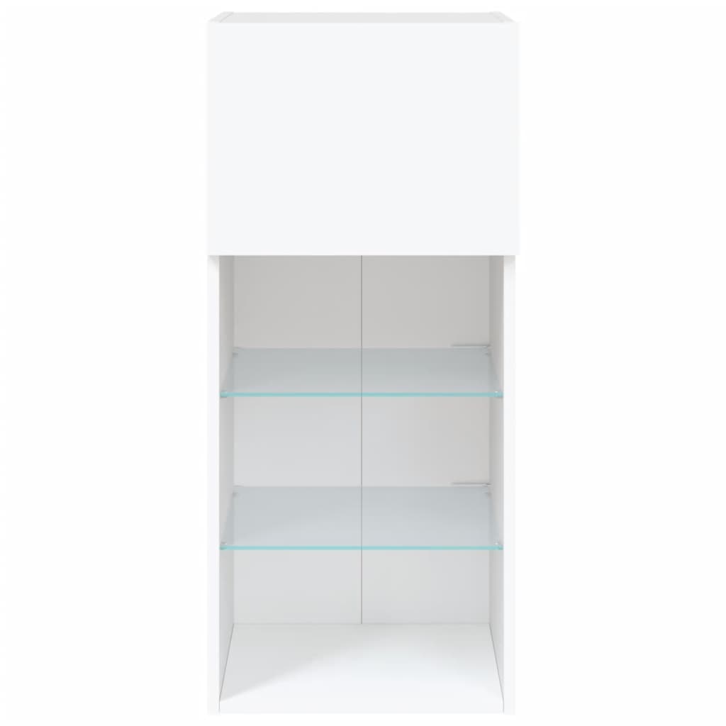 Tv-meubel met LED-verlichting 40,5x30x90 cm wit is nu te koop bij PeponiXL, paradijselijk wonen!