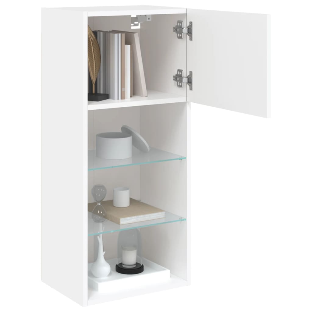 Tv-meubels met LED-verlichting 2 st 40,5x30x90 cm wit is nu te koop bij PeponiXL, paradijselijk wonen!