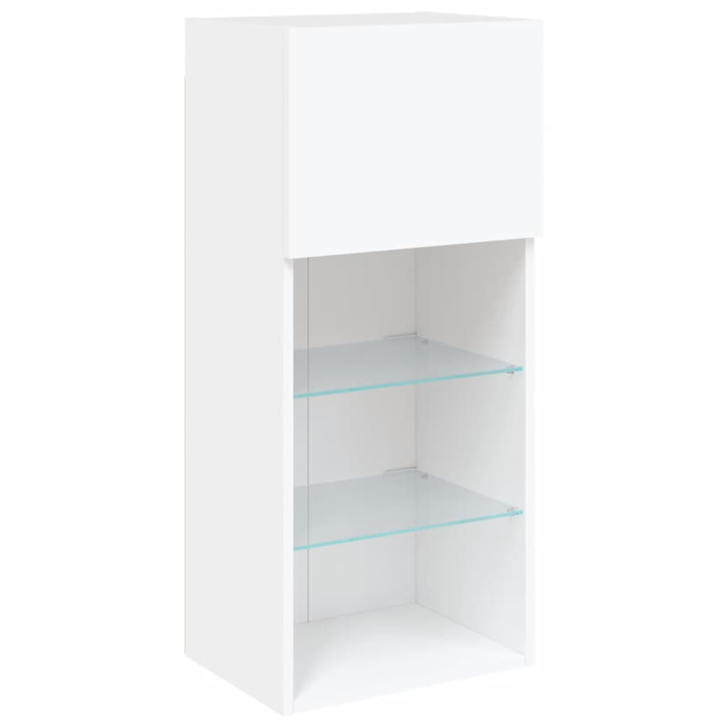 Tv-meubels met LED-verlichting 2 st 40,5x30x90 cm wit is nu te koop bij PeponiXL, paradijselijk wonen!