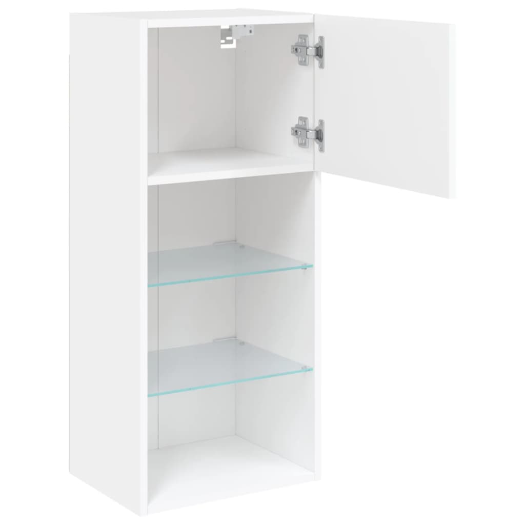 Tv-meubels met LED-verlichting 2 st 40,5x30x90 cm wit is nu te koop bij PeponiXL, paradijselijk wonen!