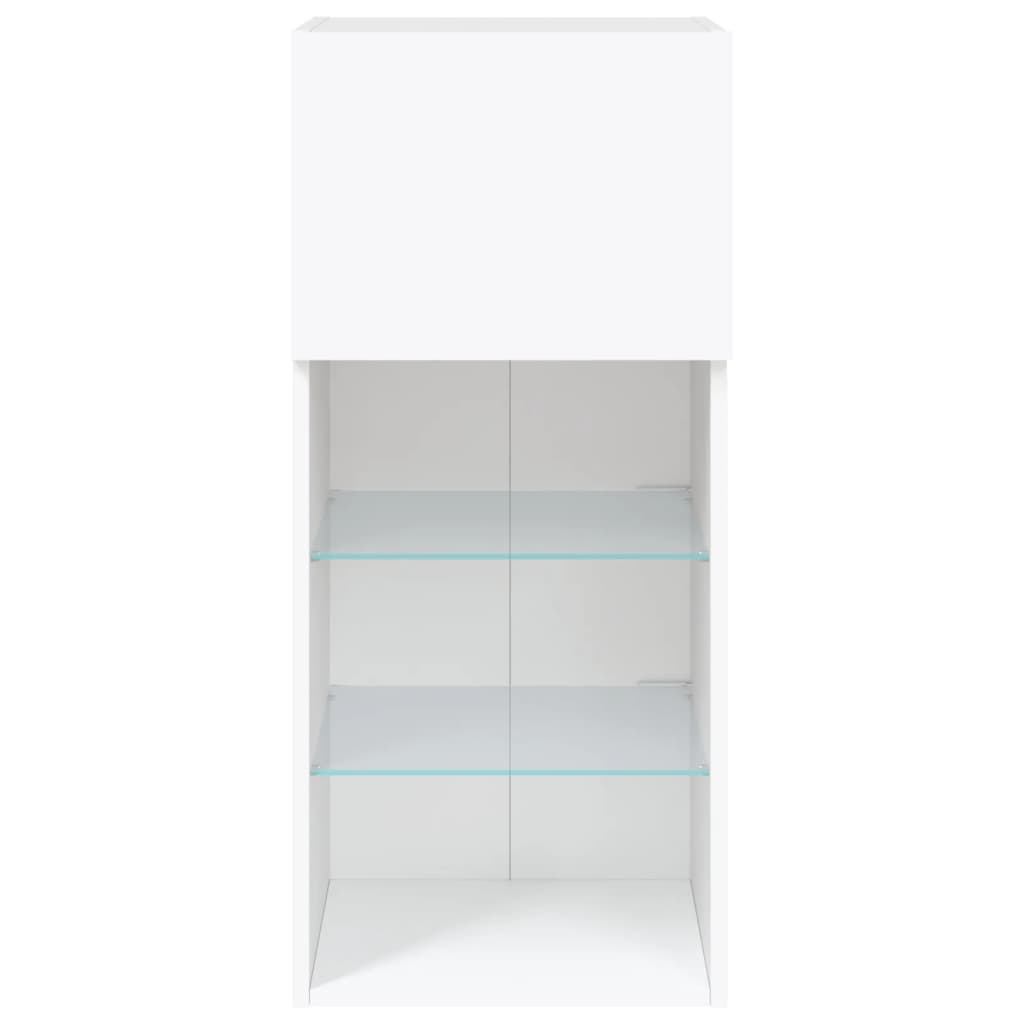 Tv-meubels met LED-verlichting 2 st 40,5x30x90 cm wit is nu te koop bij PeponiXL, paradijselijk wonen!