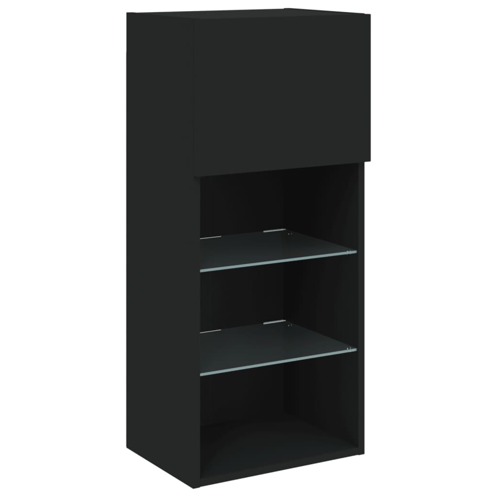 Tv-meubel met LED-verlichting 40,5x30x90 cm zwart is nu te koop bij PeponiXL, paradijselijk wonen!