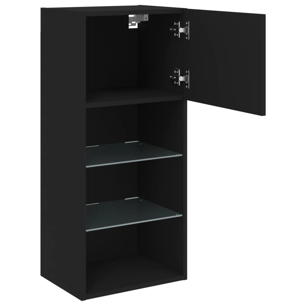 Tv-meubel met LED-verlichting 40,5x30x90 cm zwart is nu te koop bij PeponiXL, paradijselijk wonen!