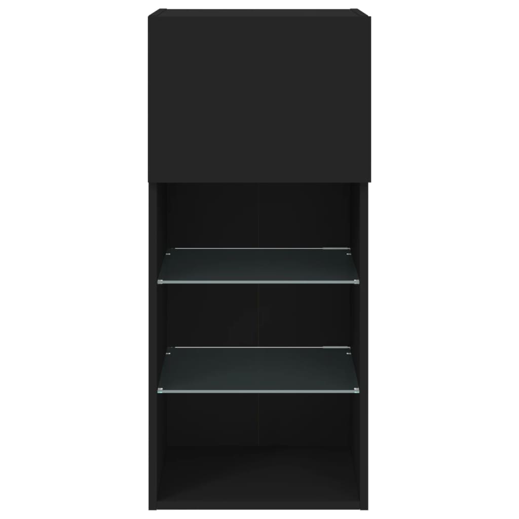 Tv-meubel met LED-verlichting 40,5x30x90 cm zwart is nu te koop bij PeponiXL, paradijselijk wonen!