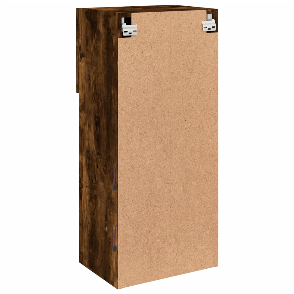 Tv-meubels met LED-verlichting 2 st 40,5x30x90 cm gerookt eiken is nu te koop bij PeponiXL, paradijselijk wonen!