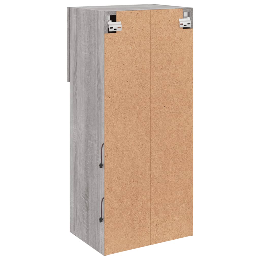 Tv-meubels met LED-verlichting 2 st 40,5x30x80 cm grijs sonoma is nu te koop bij PeponiXL, paradijselijk wonen!