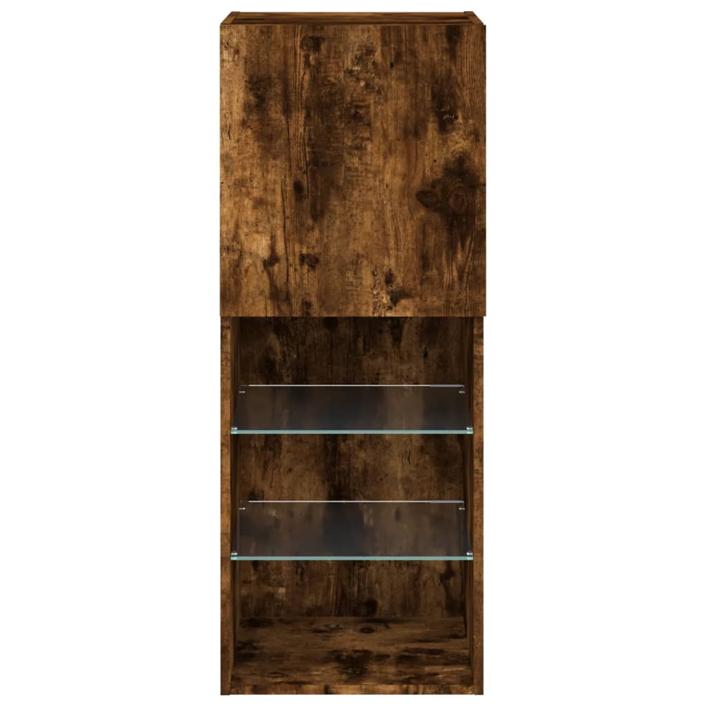 Tv-meubel LED-verlichting 40,5x30x102 cm gerookt eikenkleurig is nu te koop bij PeponiXL, paradijselijk wonen!