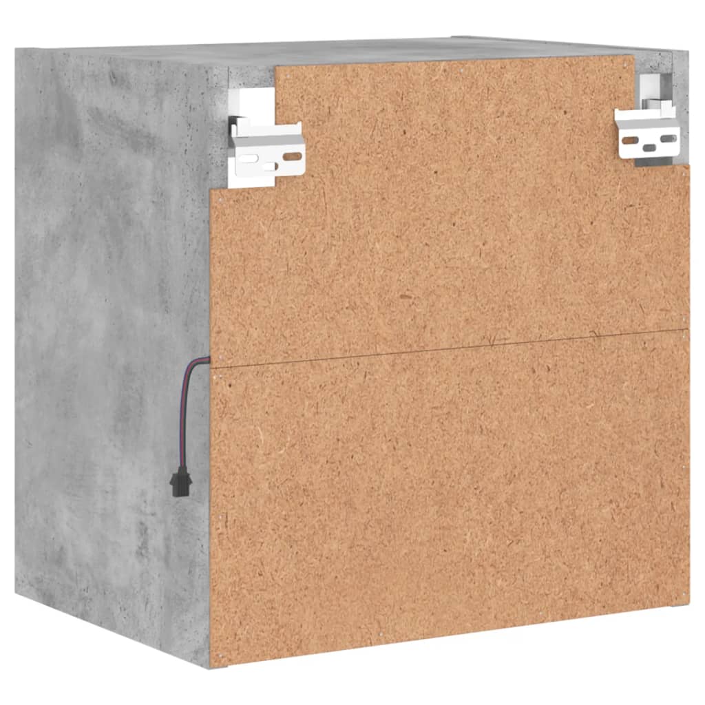 Nachtkastje met LED's wandgemonteerd betongrijs is nu te koop bij PeponiXL, paradijselijk wonen!