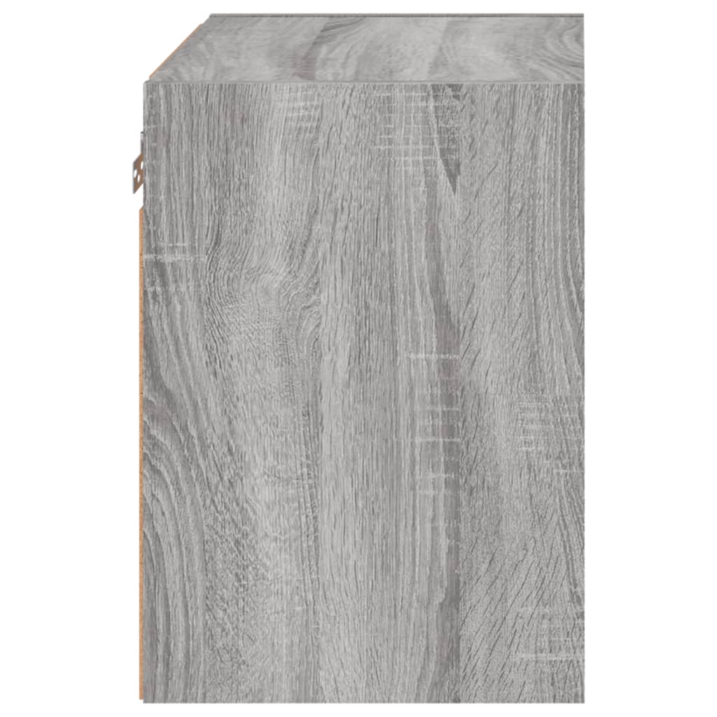 Nachtkastje met LED's wandgemonteerd grijs sonoma eikenkleurig is nu te koop bij PeponiXL, paradijselijk wonen!