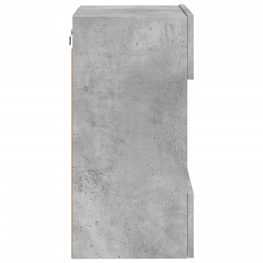 Tv-wandmeubel met LED-verlichting 40x30x60,5 cm betongrijs is nu te koop bij PeponiXL, paradijselijk wonen!