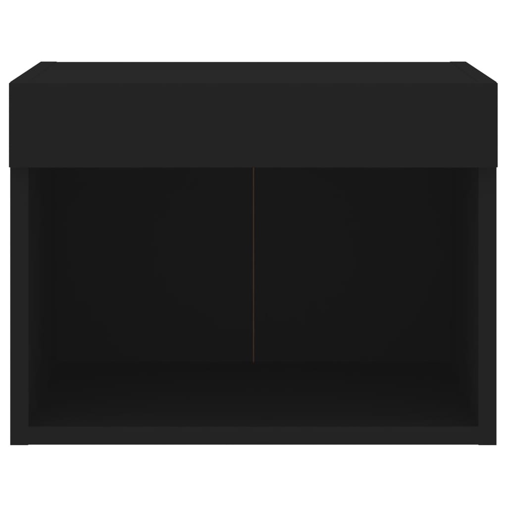 Nachtkastjes met LED's 2 st wandgemonteerd zwart is nu te koop bij PeponiXL, paradijselijk wonen!