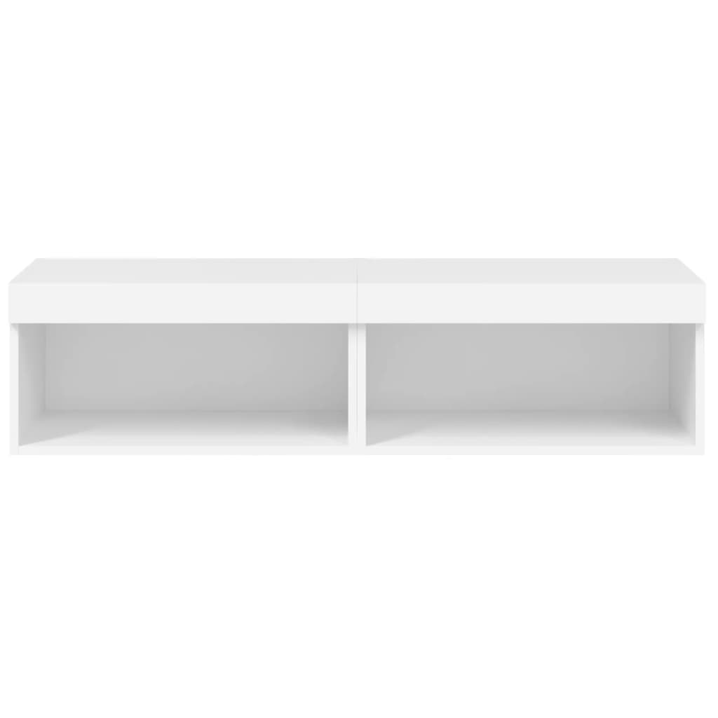 Tv-meubels met LED-verlichting 2 st 60x30x30 cm wit is nu te koop bij PeponiXL, paradijselijk wonen!