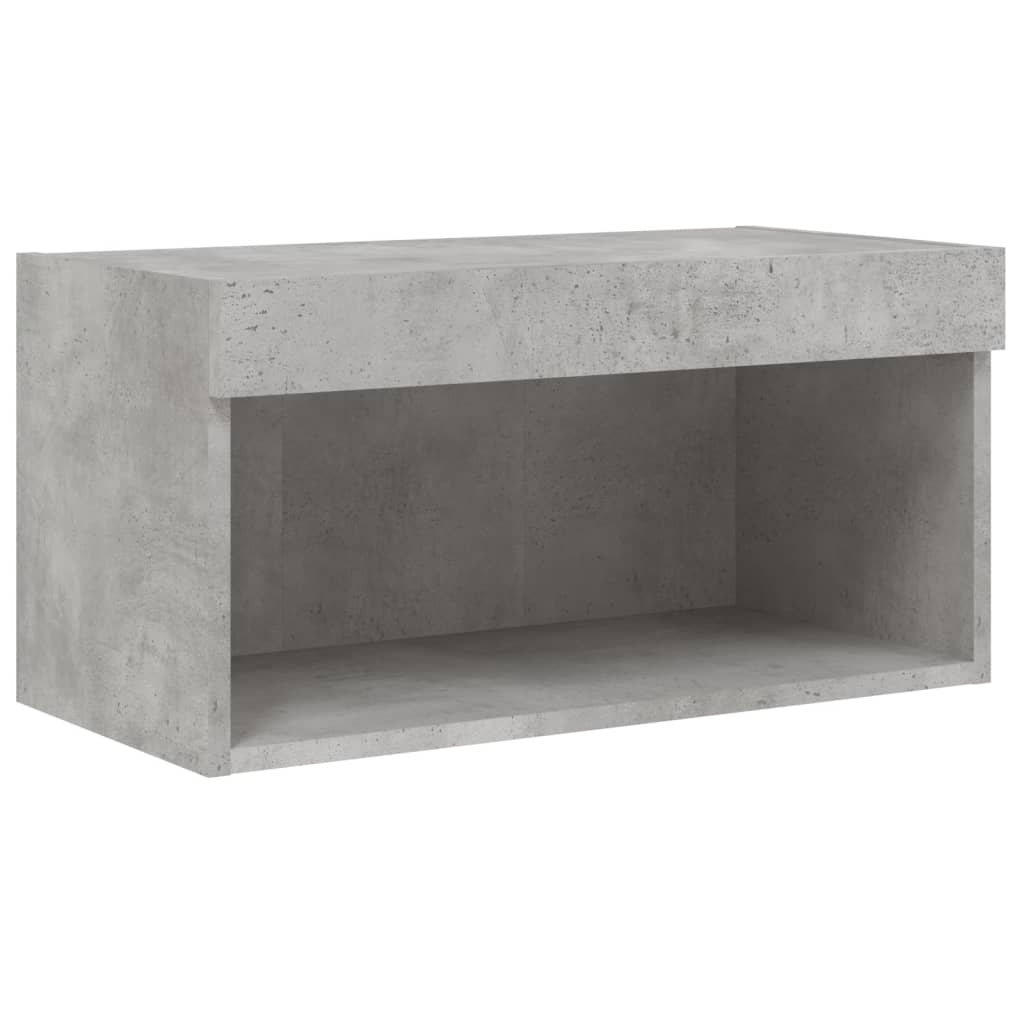 Tv-meubel met LED-verlichting 60x30x30 cm betongrijs is nu te koop bij PeponiXL, paradijselijk wonen!