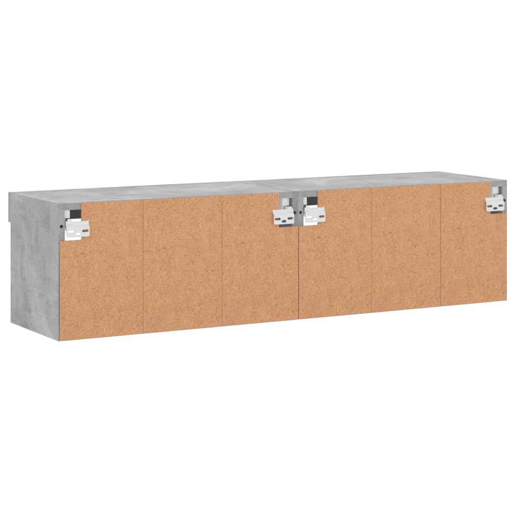 Tv-meubels met LED-verlichting 2 st 60x30x30 cm betongrijs is nu te koop bij PeponiXL, paradijselijk wonen!