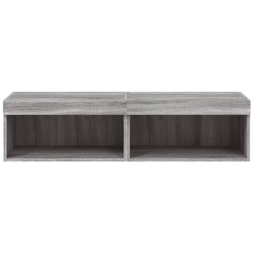 Tv-meubels met LED-verlichting 2 st 60x30x30 cm grijs sonoma is nu te koop bij PeponiXL, paradijselijk wonen!