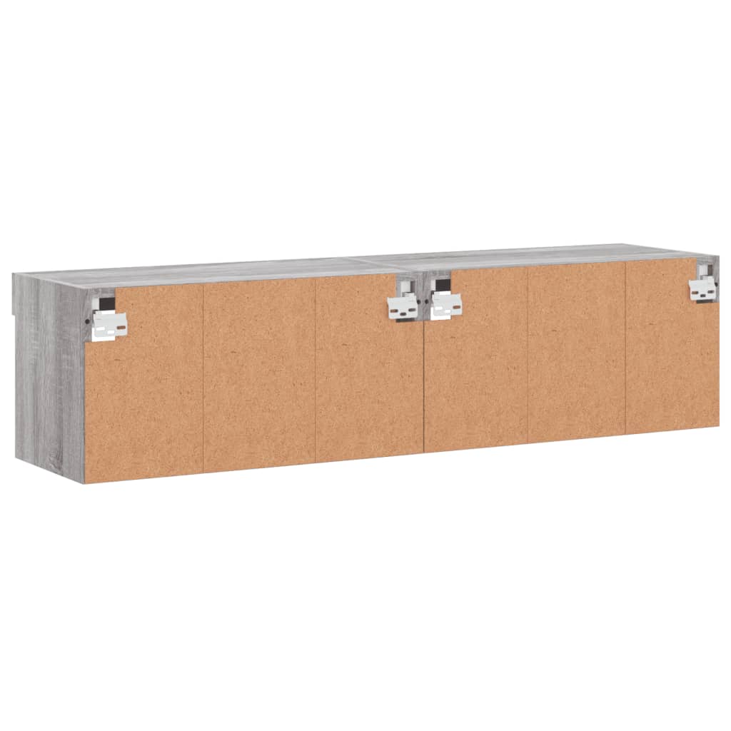 Tv-meubels met LED-verlichting 2 st 60x30x30 cm grijs sonoma is nu te koop bij PeponiXL, paradijselijk wonen!
