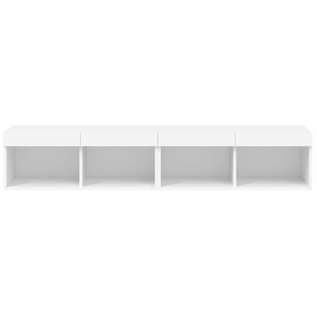 Tv-meubels met LED-verlichting 2 st 80x30x30 cm wit is nu te koop bij PeponiXL, paradijselijk wonen!