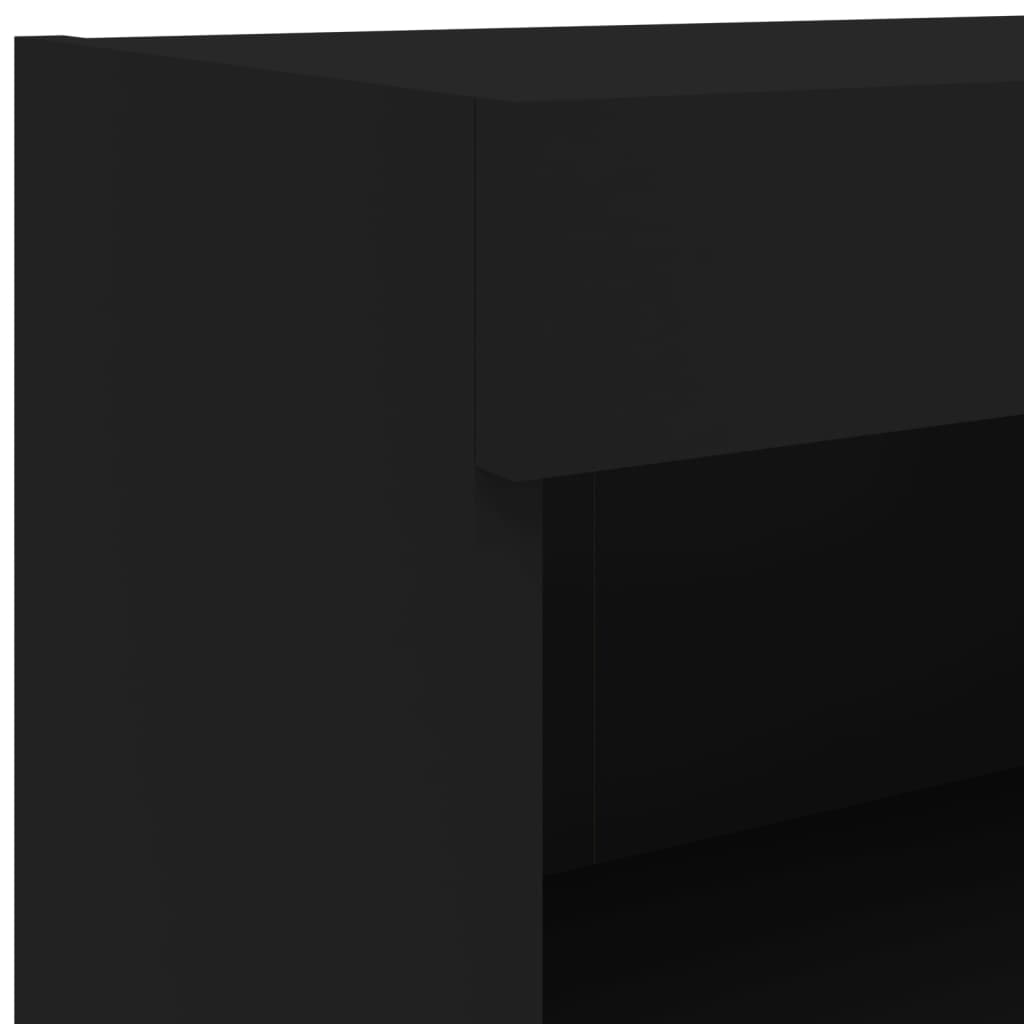 Tv-meubels met LED-verlichting 2 st 80x30x30 cm zwart is nu te koop bij PeponiXL, paradijselijk wonen!