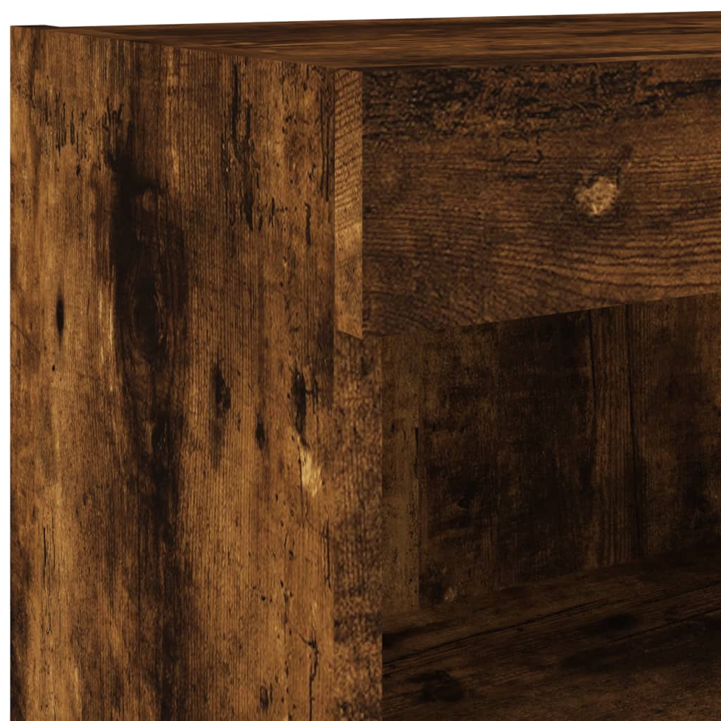 Tv-meubels met LED-verlichting 2 st 80x30x30 cm gerookt eiken is nu te koop bij PeponiXL, paradijselijk wonen!