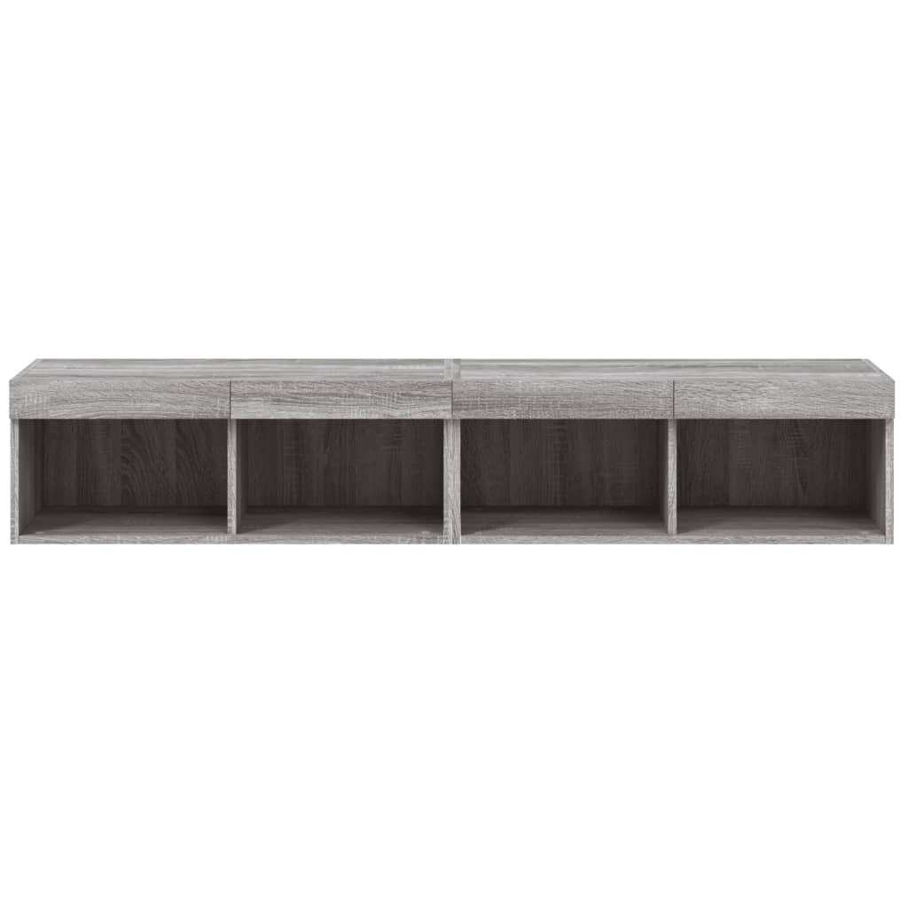 Tv-meubels met LED-verlichting 2 st 80x30x30 cm grijs sonoma is nu te koop bij PeponiXL, paradijselijk wonen!