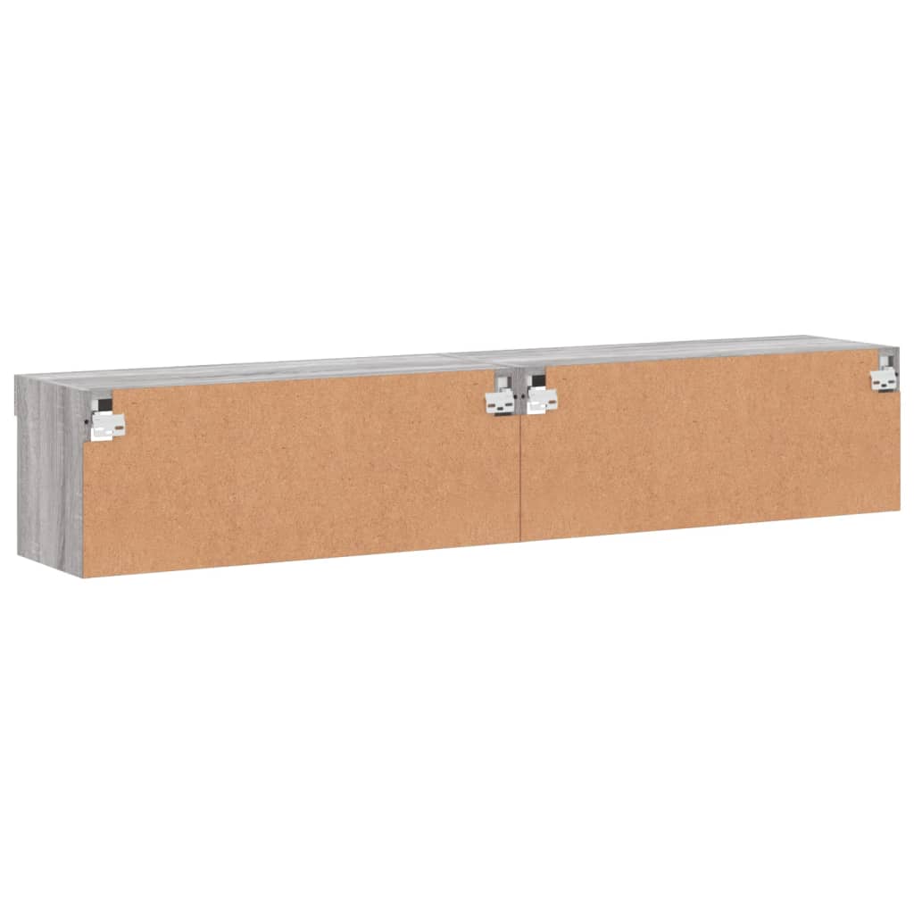 Tv-meubels met LED-verlichting 2 st 80x30x30 cm grijs sonoma is nu te koop bij PeponiXL, paradijselijk wonen!