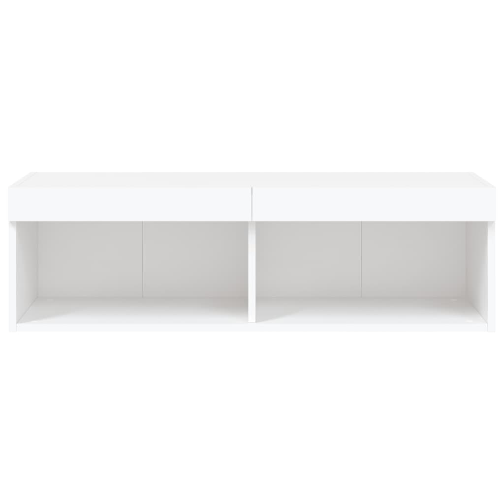 Tv-meubel met LED-verlichting 100x30x30 cm wit is nu te koop bij PeponiXL, paradijselijk wonen!