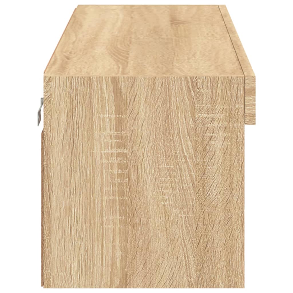 Tv-meubel met LED-verlichting 100x30x30 cm sonoma eikenkleurig is nu te koop bij PeponiXL, paradijselijk wonen!