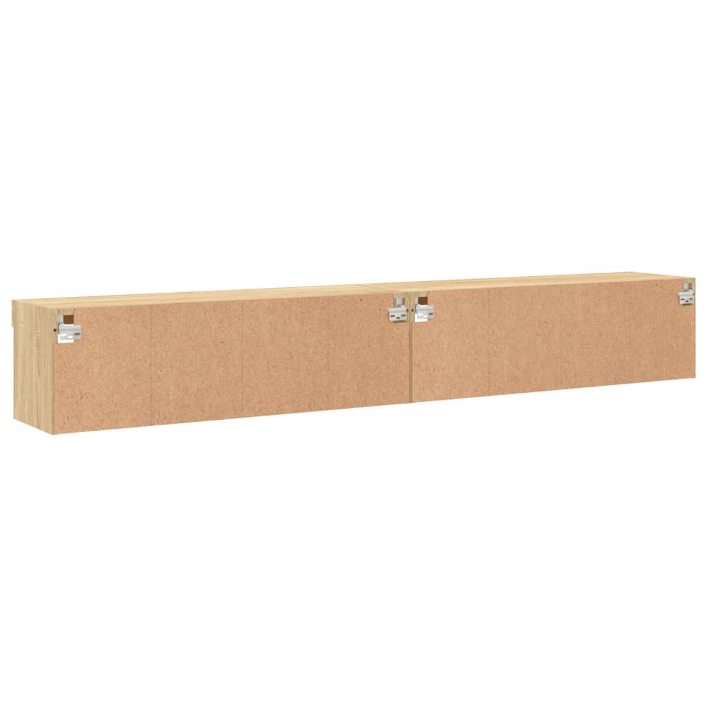 Tv-meubels met LED-verlichting 2 st 100x30x30 cm sonoma eiken is nu te koop bij PeponiXL, paradijselijk wonen!
