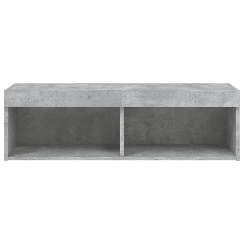 Tv-meubel met LED-verlichting 100x30x30 cm betongrijs is nu te koop bij PeponiXL, paradijselijk wonen!