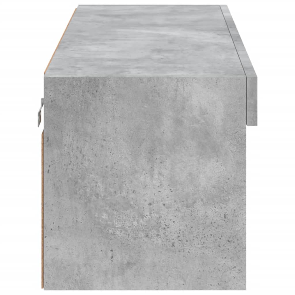 Tv-meubel met LED-verlichting 100x30x30 cm betongrijs is nu te koop bij PeponiXL, paradijselijk wonen!