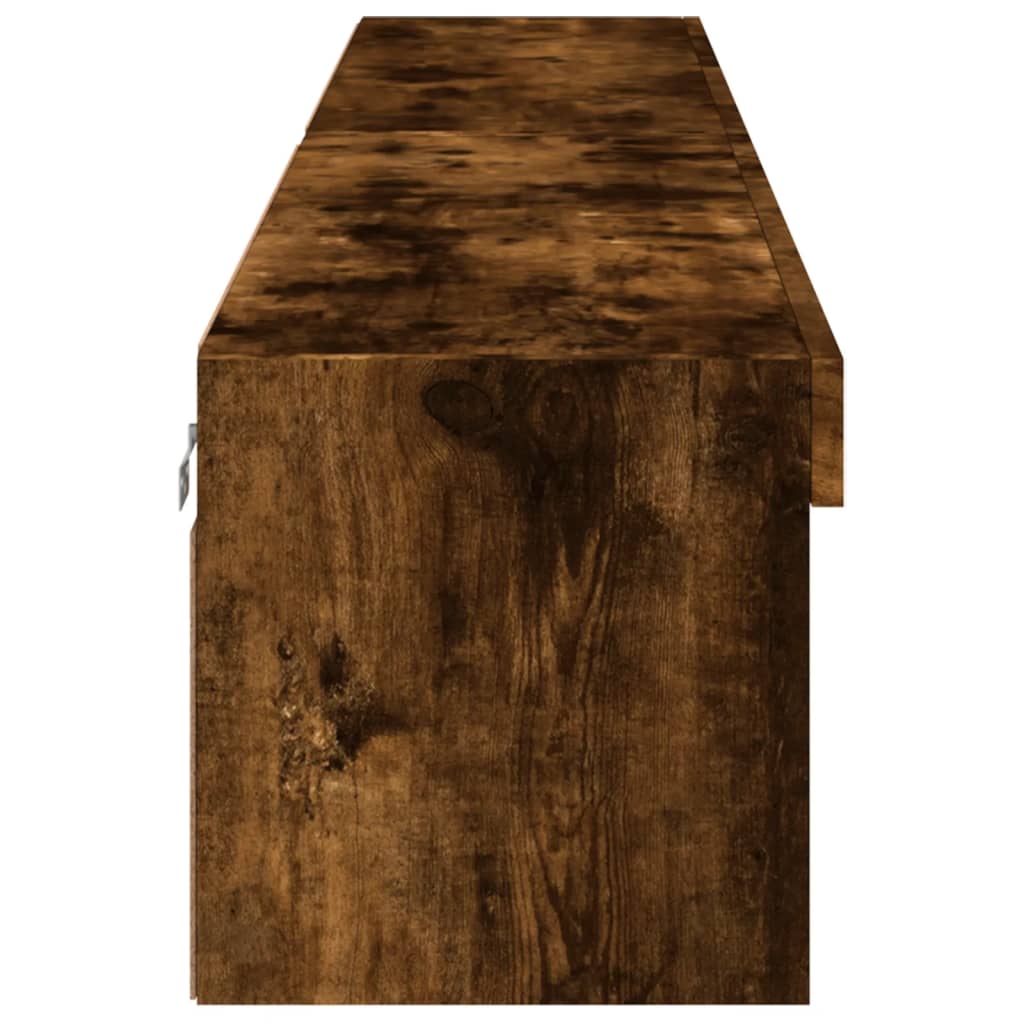Tv-meubels met LED-verlichting 2 st 100x30x30 cm gerookt eiken is nu te koop bij PeponiXL, paradijselijk wonen!