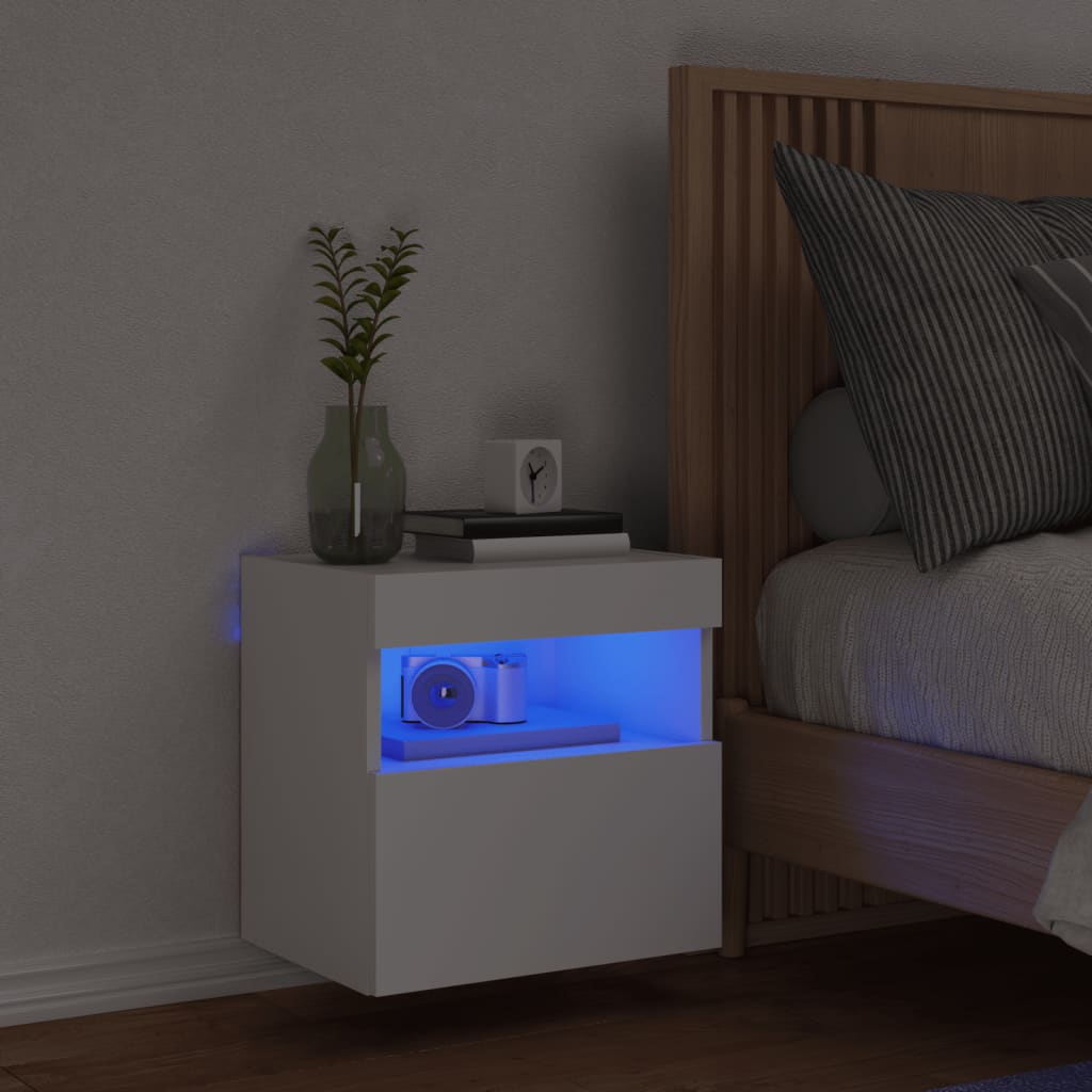 Tv-wandmeubel met LED-verlichting 40x30x40 cm wit is nu te koop bij PeponiXL, paradijselijk wonen!