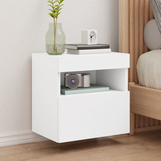 Tv-wandmeubel met LED-verlichting 40x30x40 cm wit is nu te koop bij PeponiXL, paradijselijk wonen!